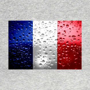 Flag of France - Raindrops T-Shirt